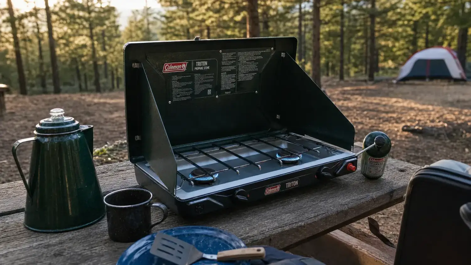 Coleman Triton 2-Burner Stove Review: Two Adjustable Burners and a Wind Panel That Earns Its Keep