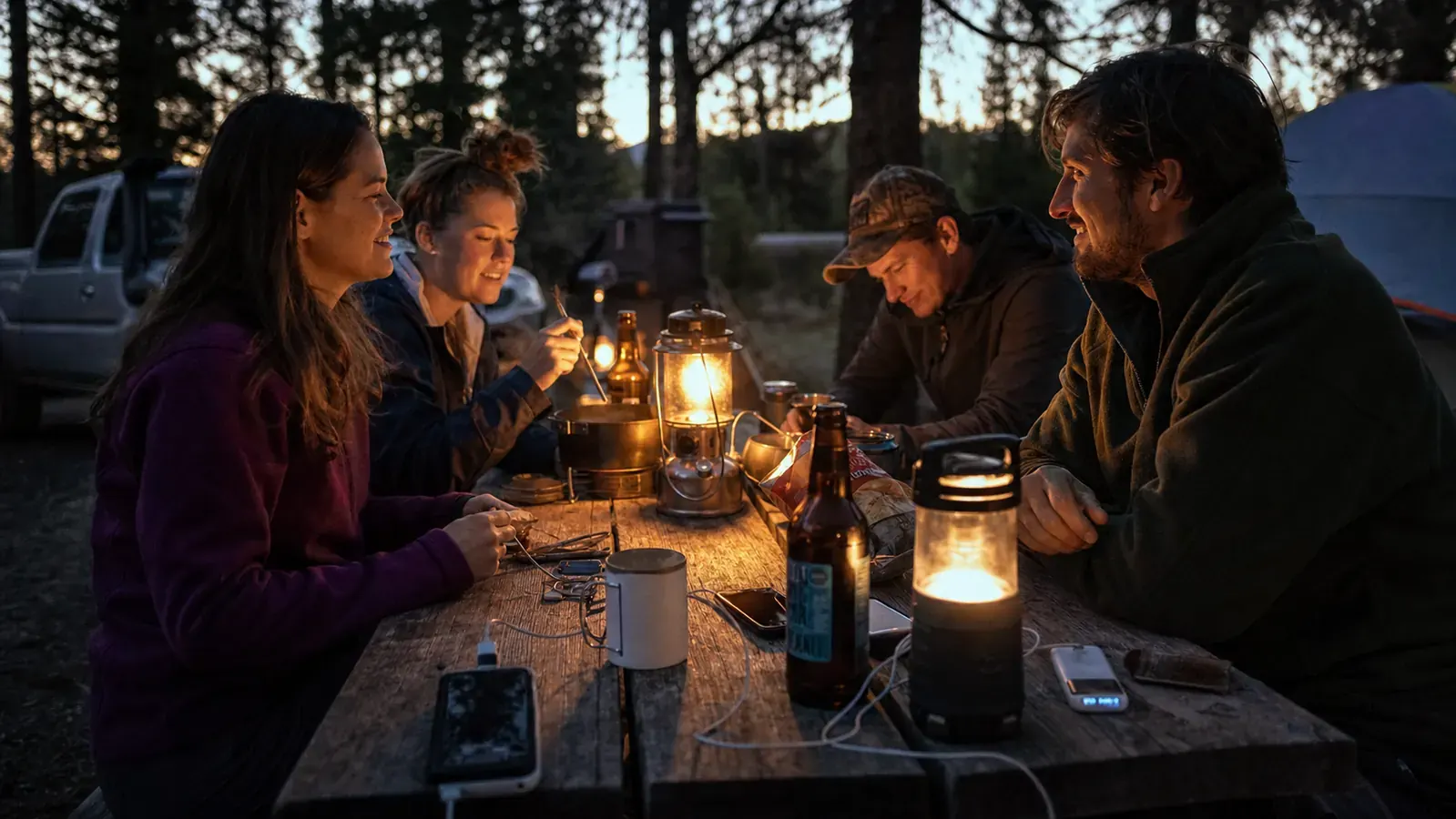 How a 6-Pound Power Station Kept Four People Connected Through a Four-Day Camping Trip